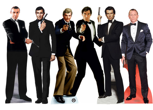 Secret Agent Bond Theme Cardboard Cutout Collection of 6